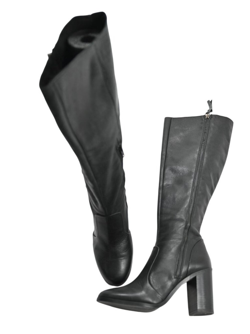 L'intervalle Heeled Side Zip Tall Boots in Black